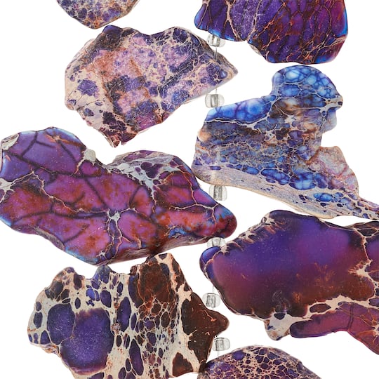 Brown &#x26; Purple Jasper Nugget Beads by Bead Landing&#x2122;